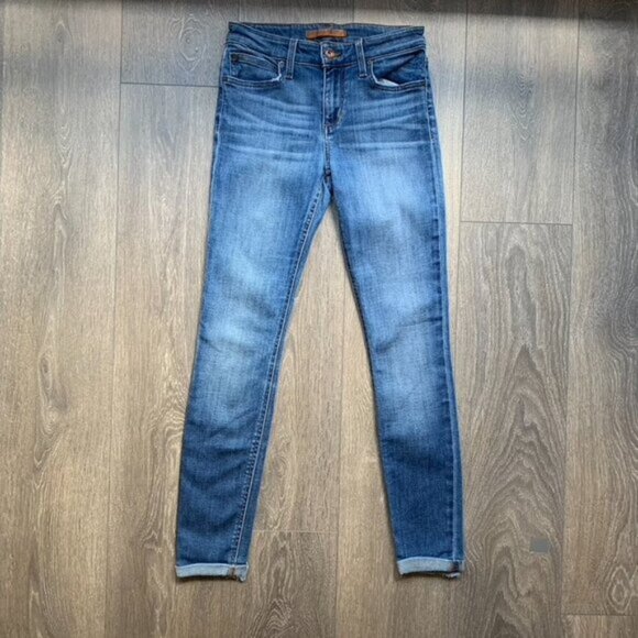 Anthropologie Joe's Jeans Women's Skinny Jeans Icon Ankle Denim Rolled Cuff Hem - Picture 7 of 14